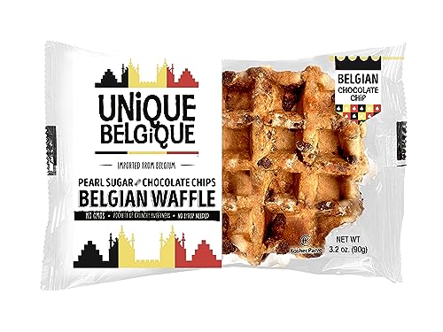 Unique Belgique Pearl Sugar with Chocolate Chips Belgian Waffle (90g, 15.00, Count)