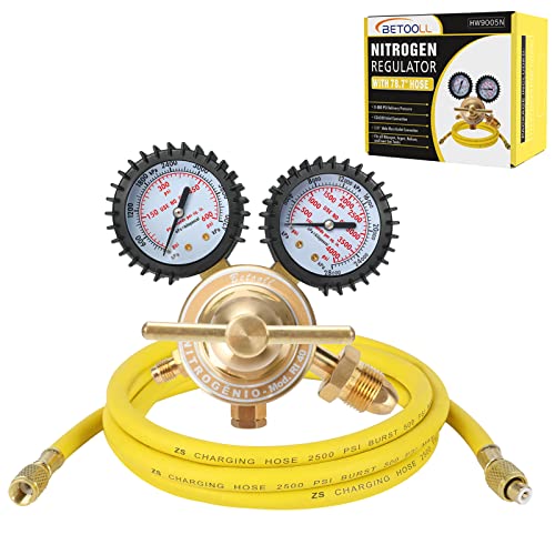 Nitrogen Regulator: 0-600 PSI Delivery Pressure w/ 78.7" Hose 2 51 UX16gmWL