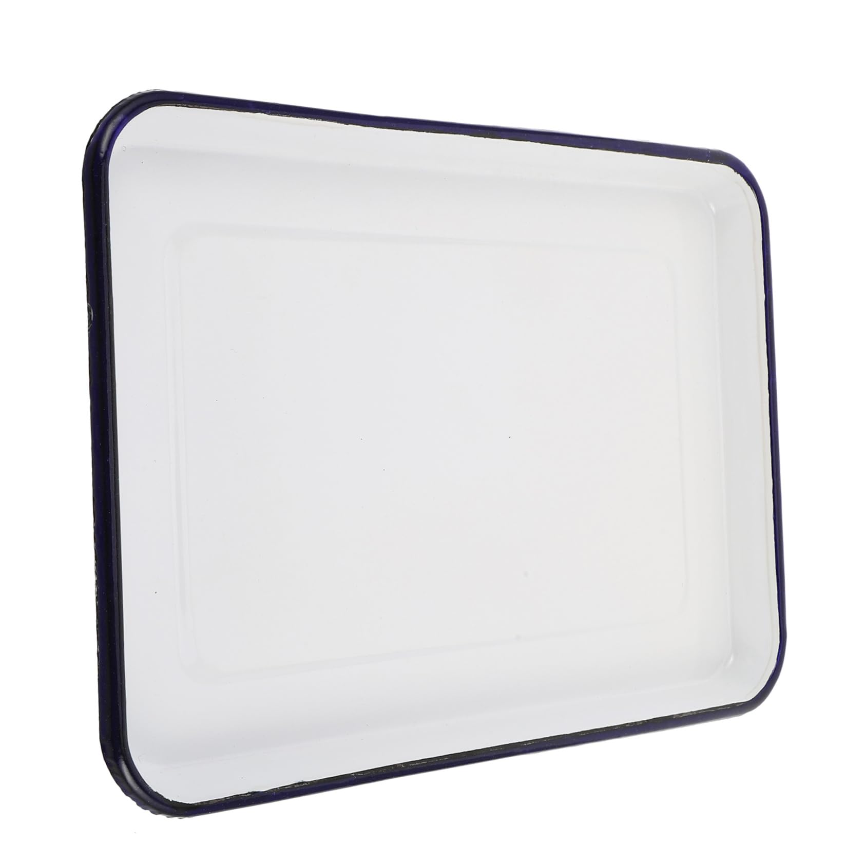 OUNONA Retro Rectangle Baking Pan Heat Resistant Easy to Clean Capacity for Cakes Cookies and Grilling Stylish Kitchen Food Serving Dish White