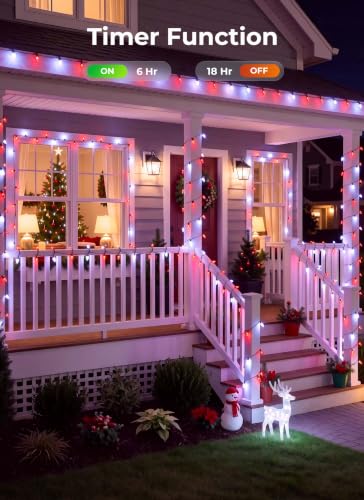 Brightown 114FT 150 LED C9 Red and White Christmas Lights Outdoor - Image 5