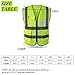 HYCOPROT High Visibility Mesh Safety Reflective Vest with Pockets and Zipper, Meets ANSI/ISEA Standards