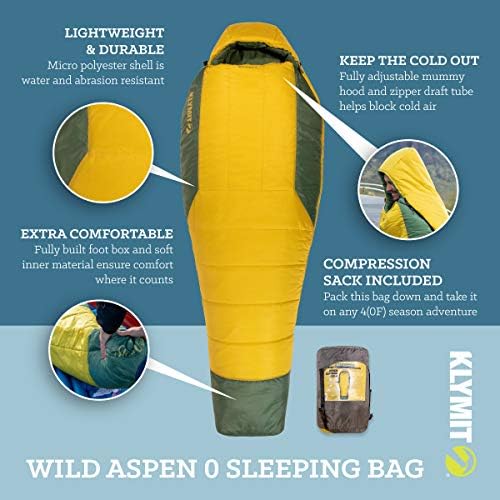 klymit wild aspen 0 sleeping bag review