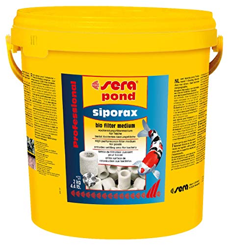 sera siporax pond Professional 25 mm 10.000 ml (2 kg) - vollbiologisch selbst reinigendes Hochleistungs- Filtermaterial für den Gartenteich & Koi, Teich Wasseraufbereiter, entfernt Nitrit (NO2), für alle Teichfilter