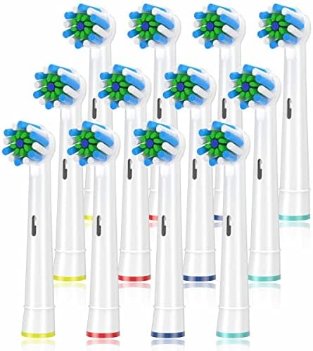 Replacement Brush Heads for Braun Oral b, Compatible with Oral-B Pro 1000/2000/3000/5000/6000 Smart and Genius Electric Toothbrush, 12 Pcs