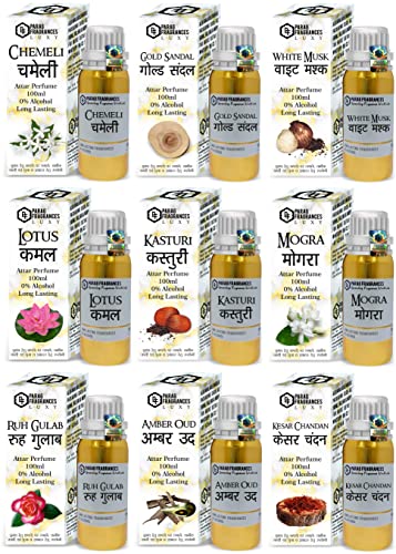 Image of Parag fragrances Kesar Chandan Attar 100Ml Grade 1 Attar /Itra /Perfume Oil For Worship & Fragrance /Perfume Oil /Natural & Pure Attar Perfume, Wood, Unisex Adult