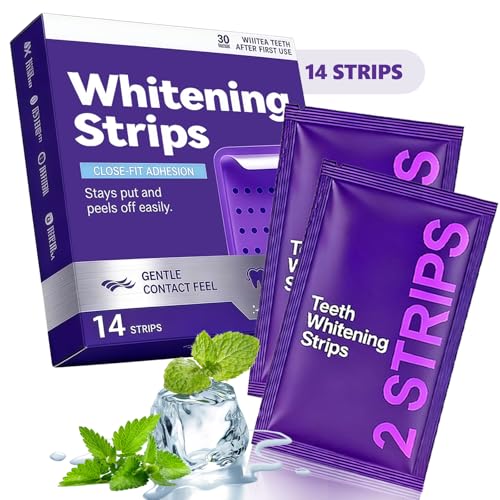 14 Pièces Bandes de Blanchiment Dentaire, Kit de Blanchiment des Dents, Blanchisseur De Dents,...