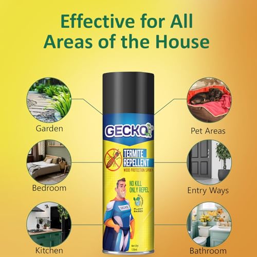 Image of Shadow Securitronics Herbal Termite Repellent Spray 120ml | 10-Minute Action | Kills Entire Termite Colony | 100% Organic Chemical-Free Repellent for Home, Furniture & Wooden Items | Pack of 3
