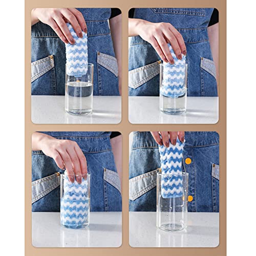 Jasni 6Pc Cleaning Cloth Super Absorbent Microfiber Washing Dish Towels Kitchen Non Stick Oil Dirt Thickening Kitchen Cleaning Towel #TOP2