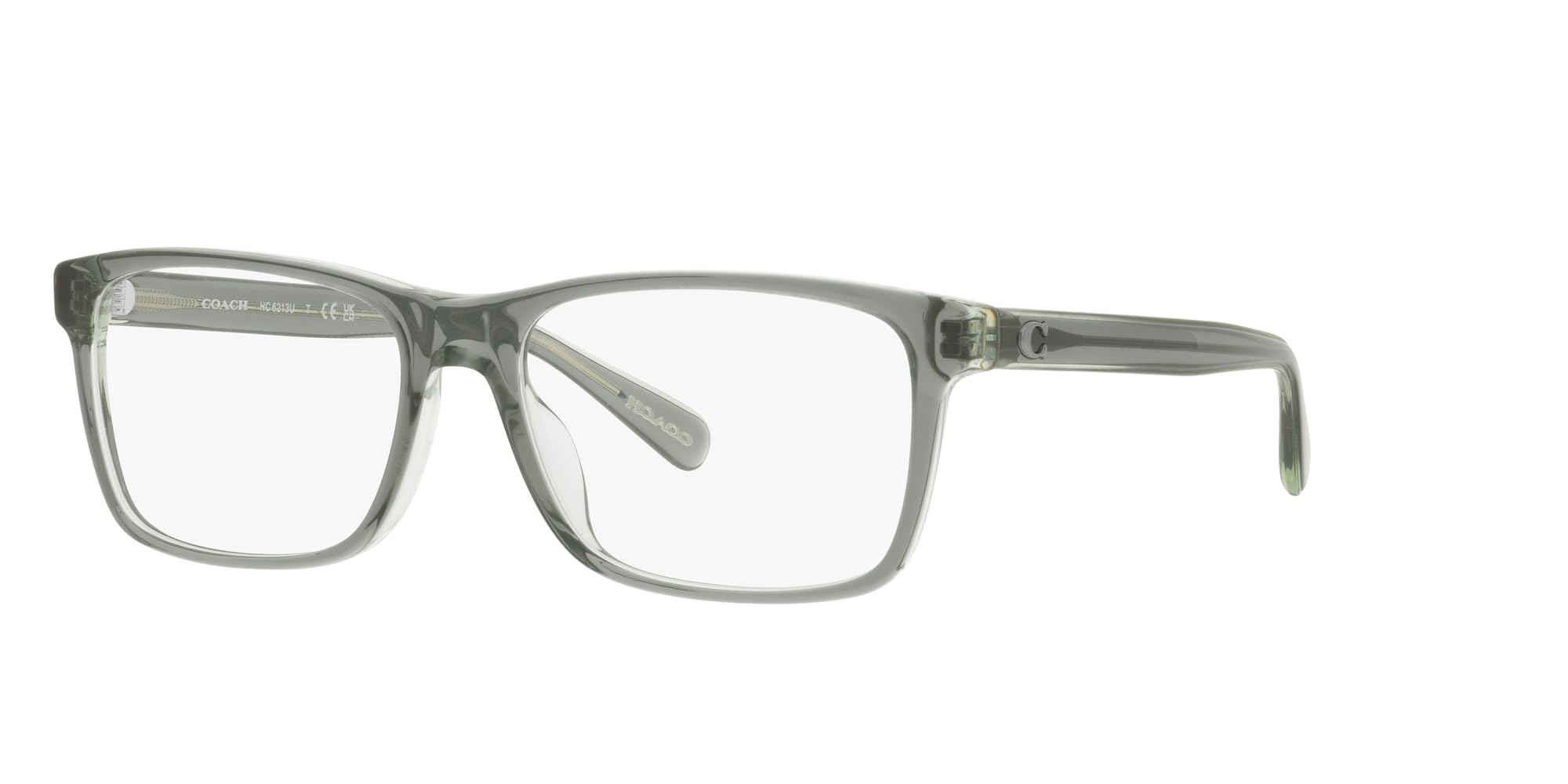 Coach HC6213U Universal Fit Prescription Eyewear Frames, Moss/Mint/Demo Lens, 55 mm