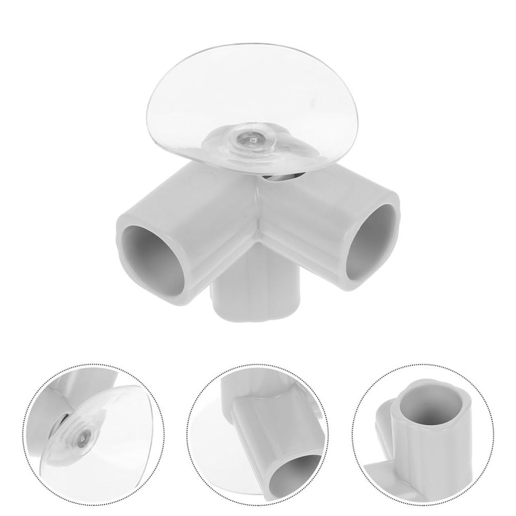 Abaodam Set 4 Pezzi Connettore a T in Pe per Recinti per Interni, Design con Ventosa, Facile Installazione per Area Giochi e Cancello di Sicurezza