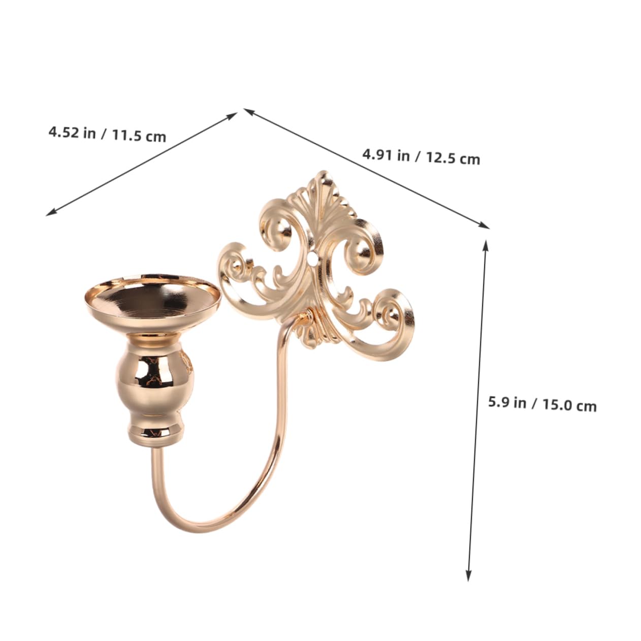 Garneck Unique European Design Wrought Iron Wall Candle Holder Rustic Wall Decor for Living Room