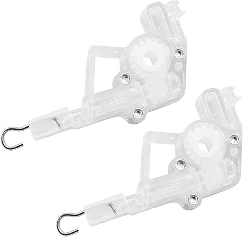 4 piezas de inclinador de varita, mecanismo de control de repuesto para persianas horizontales en forma de D con conexión de gancho, compatible con