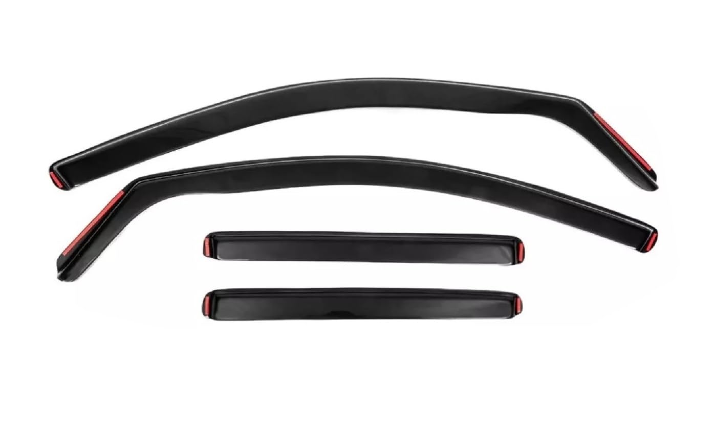 Kit 4 Deflettori Aria Nero Fumé Trasparento Antivento per Finestrini Laterali Anteriori e Posteriori Compatibile con Peugeot 3008 II 2017-2024