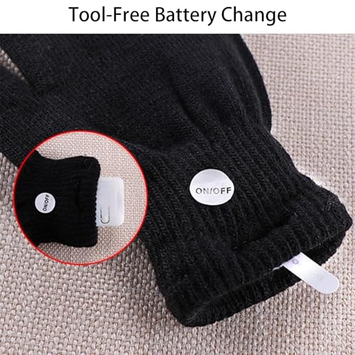 Guantes de dedo iluminados con efectos intermitentes de luces LED 2