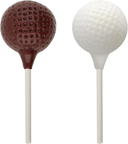 Miniatura 4 de CybrTrayd - Molde de caramelo de chocolate - Paletas de pelota de golf - 6 cavidades de 1-1/2 pulgadas x 1-7/8 pulgadas x 5/8 pulgadas - Para