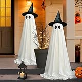 2Packs Halloween Decorations Light Up Spooky Ghost Decoration