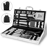 Albessel Professional BBQ Grill Tool Set,Stainless Steel BBQ Grill Set,Outdoor BBQ Grill Tool Set - 33 Pieces with Case