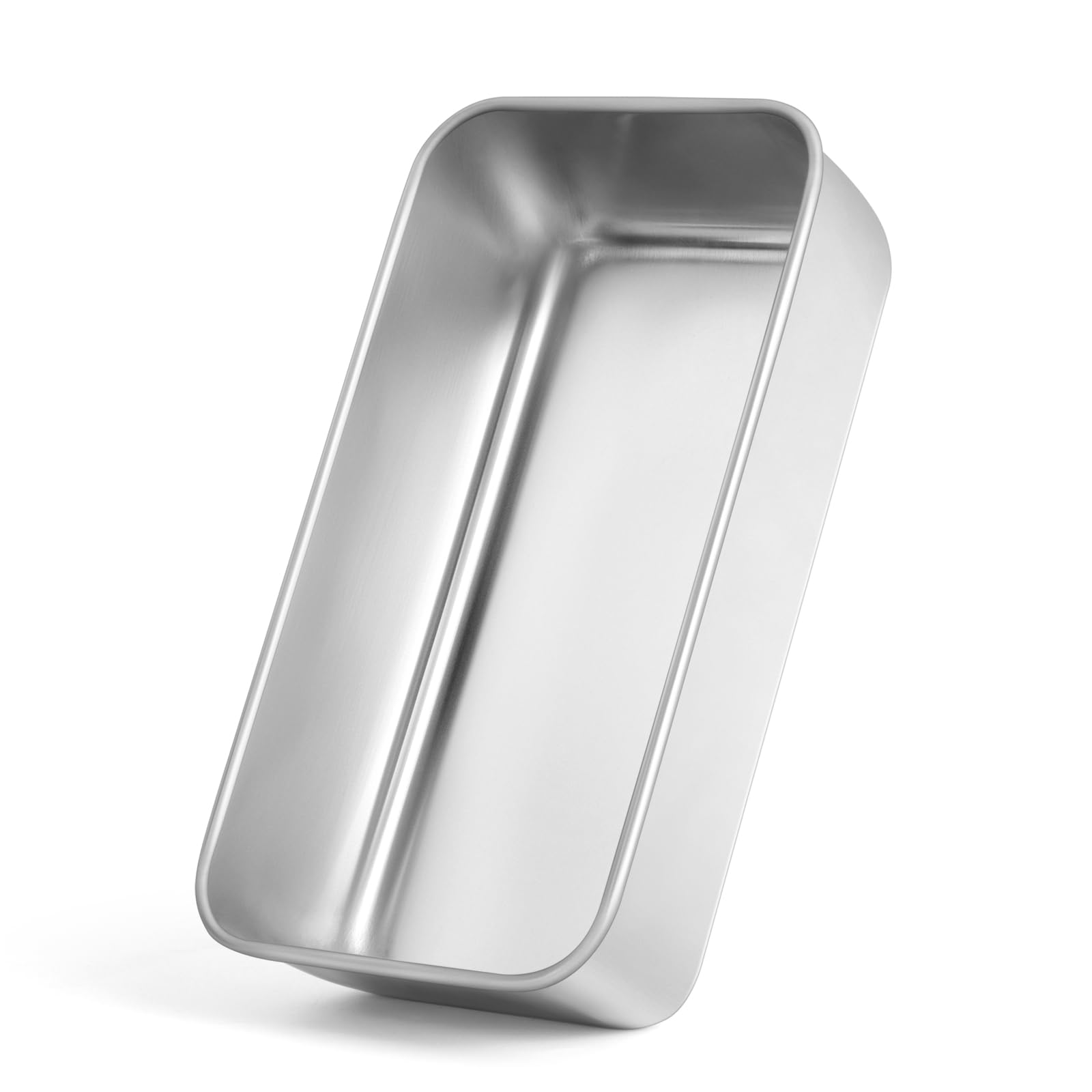 Leonyo Loaf Pan for Baking Bread, 9IN x 5IN Stainless Steel Bread Loaf Pan for Homemade Meatloaf, Cakes, Brownies, Lasagnas, Dishwasher Oven Safe