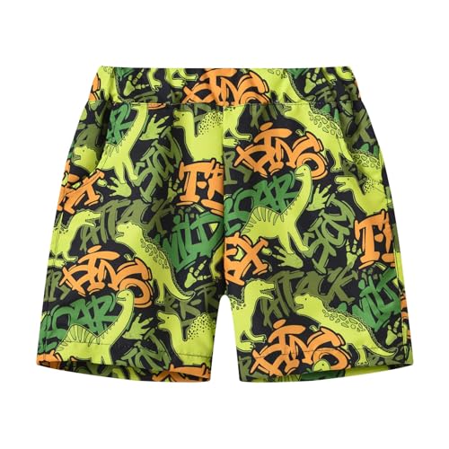 Toddler Fashion Swim Trunks Casual Summer Beach Shorts Kids Boys Girls Pull On Relaxed Fit Cute Cartoon Resort Shorts
