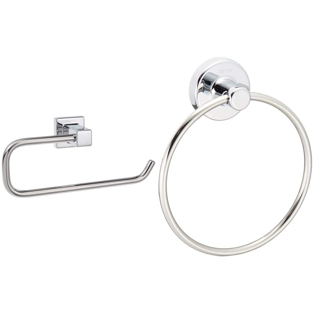 Amazon | TOTO タオルリング シルバー YT408R & タオルリング YT410