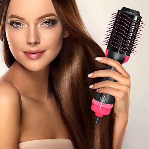 Decorus One Step Hair Dryer Brush - Salon Grade Hair Styling Blow Dryer, Volumizer, and Hair Straightener - Ergonomic Volumizing Hot Air Dry Brush for All Hair Types - Detangling Drying Blower Brush