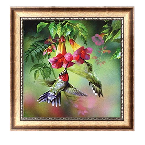 Delight eShop Flowers 5D Diamond Embroidery DIY Craft Painting Cross Stitch Mosaic Home Decor
