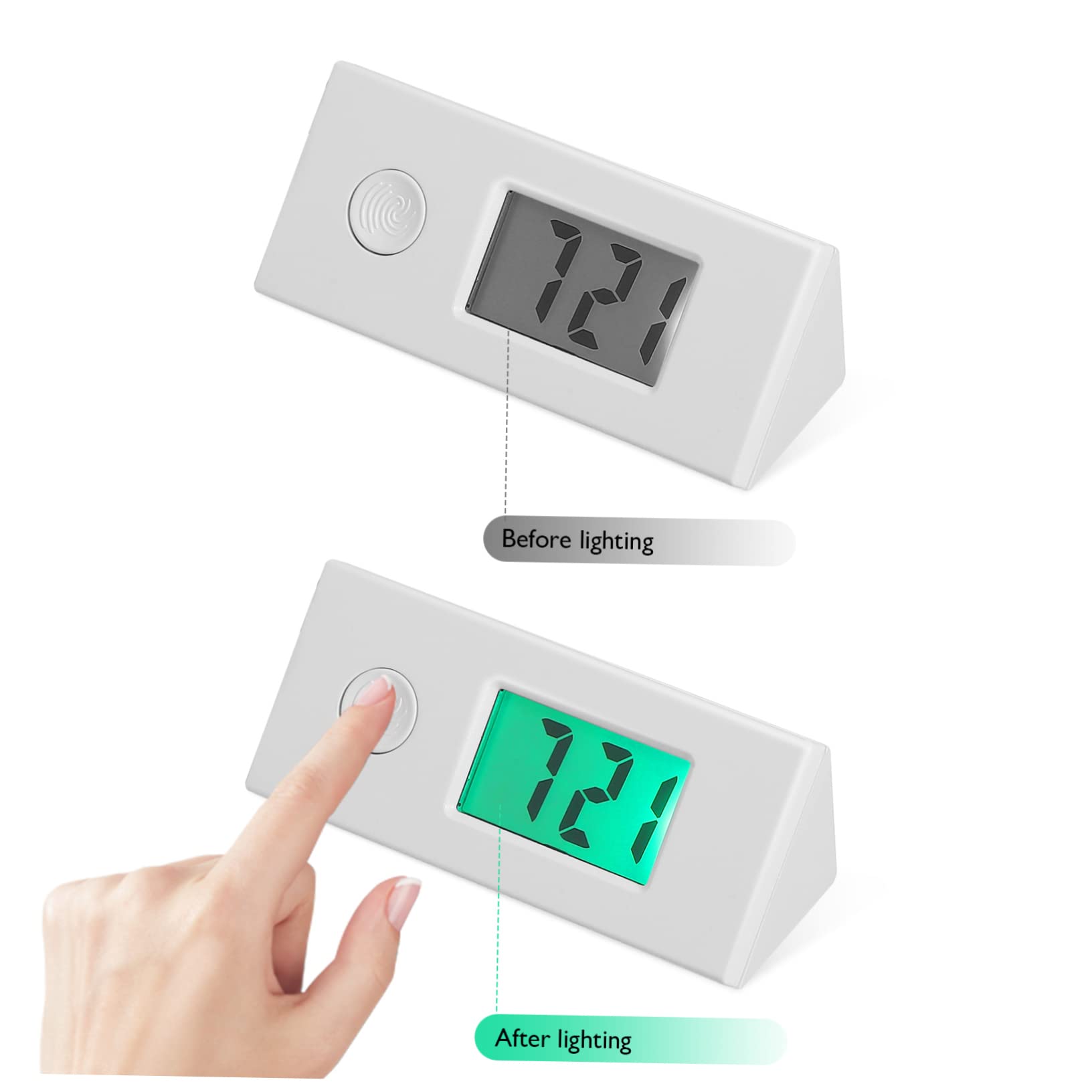 LIFKOME 6 Relojes de Bolsillo Digitales Llavero, Pequeños y Portátiles, Material Abs Plástico, Ideales para Exámenes y Uso Médico Profesional