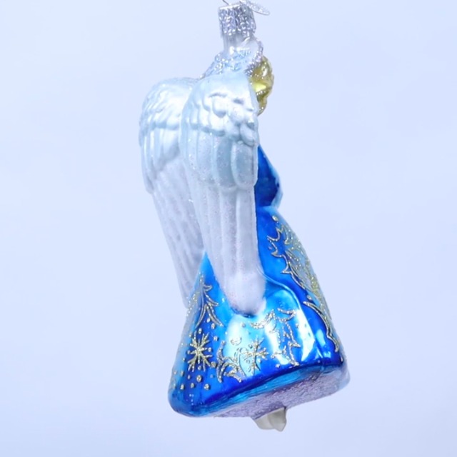 Amazon.com: Old World Christmas Glistening Snowflake Angel Glass