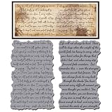 GLOBLELAND Vintage Text Words Background Cling Rubber Stamp 22x18cm EVA Cling Mount Stamps Rubber Stamps Set...
