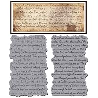 GLOBLELAND Vintage Text Hintergrund Haftstempel 22x18cm EVA Hafthalterung Stempelset Für Kartenbasteln Fotoalbum Dekoration DIY Scrapbooking