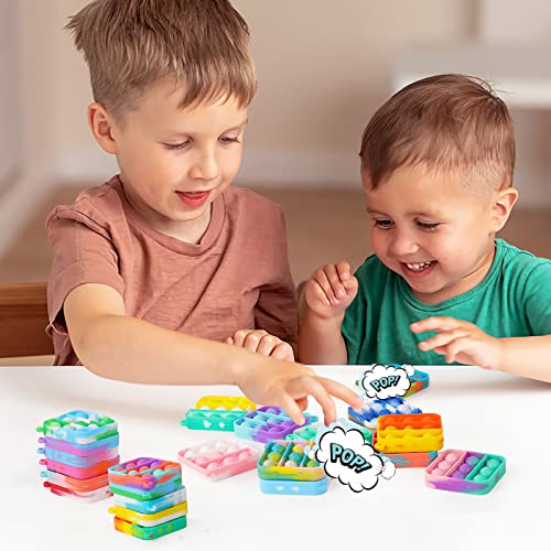 Image of Pop Fidget Toys Bulk Its Party Favors for Kids 4-8 8-12, 30PCS Mini Pop Keychain It Fidgets Toy Pack for Classroom Prizes Stocking Stuffers for Kids Carnival Prizes Birthday Goodie Bag Stuffers