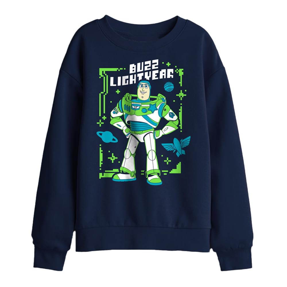Disney Toy Story 5 Buzz Lightyear Gaming Kids Sweatshirt, Navy, 5-6Y