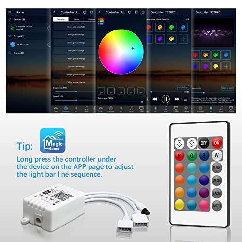 Smart WiFi RGB LED Light Strip Remote Controller, 24 Key Wireless Control by Taoellen - Used condition - Image 7