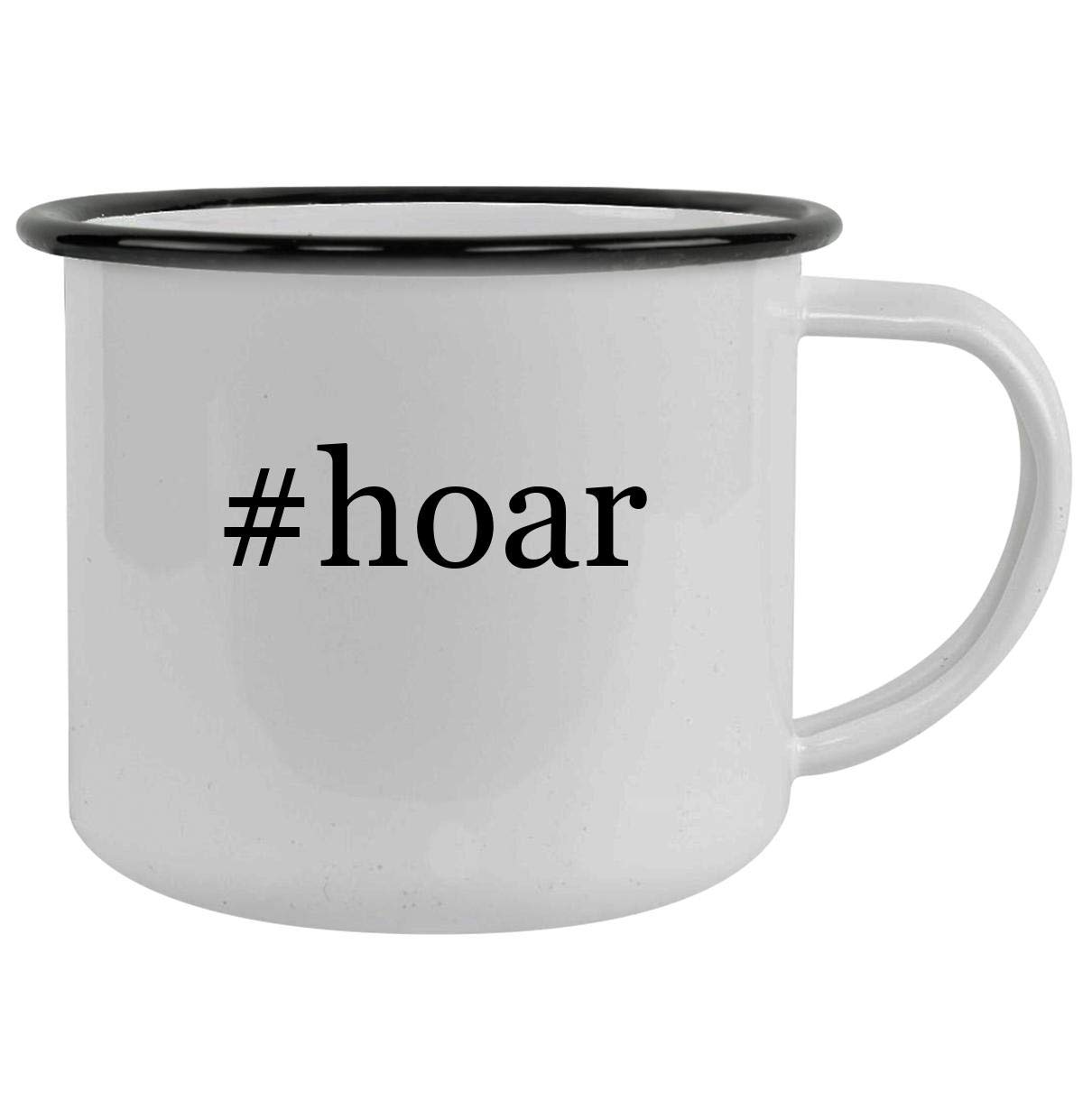 Molandra Products #hoar - 12oz Hashtag Camping Mug Stainless Steel, Black