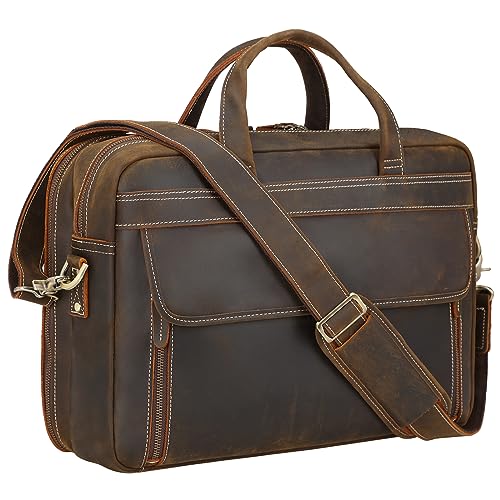 Masa Kawa Leather Briefcase 17 inch