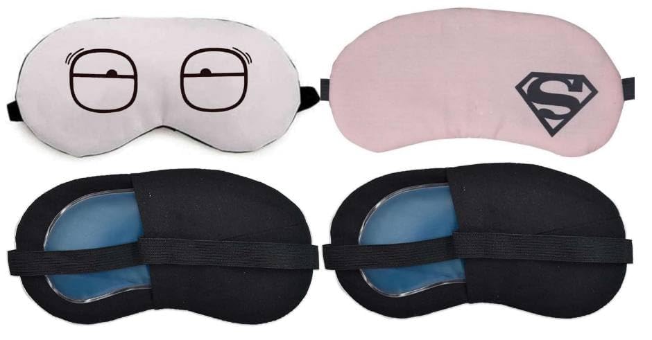 Samtrish Printed Eye Mask For Sleeping Men Women With Cooling Gel For Night Deep Sleep, Puffy Eye'S, Dark Circles,(Free Ear Plugs).-image-6