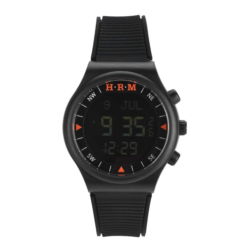 Walfront Orologio sportivo moderno anallergico impermeabile Azan musulmano con preghiera e bussola nero, nero, 1 unità (confezione da 1), moderno, nero, 1 Unité (Lot de 1), Moderno