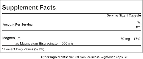 Miniatura 2 de ANDREW LESSMAN Bisglicinato de magnesio  120 cápsulas  70 mg. Suave, altamente absorbente, no laxante, calmante magnesio para relajación, estrés y
