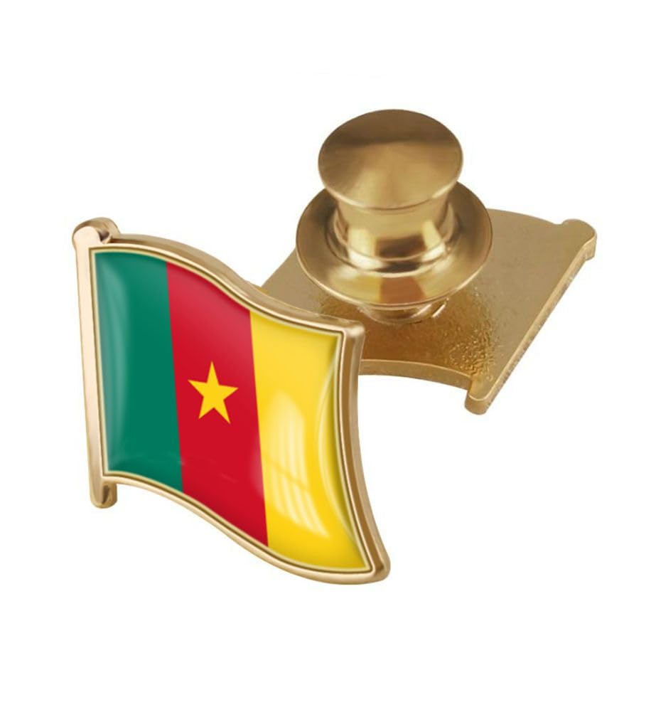 vmcoatdu Country Flag Backs Locking Pin Keepers Locking Clasp Pin Badge International Travel Brooch Metal Alloy Souvenir Pin 0.75x0.7 Inch Small Pin