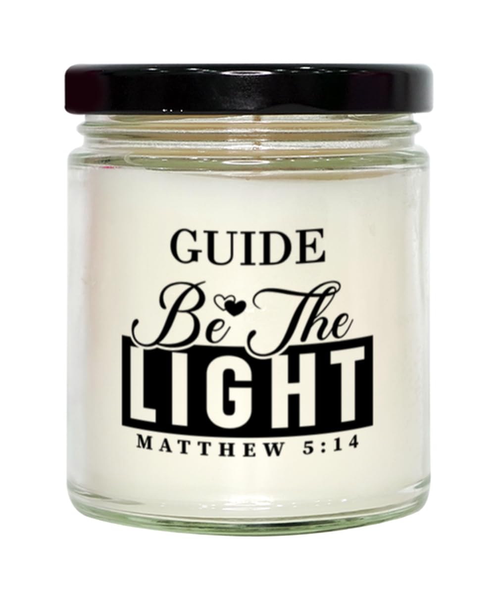Bible Verse Guide Candle,Christmas Gifts for Guide Be The Light Mattew 5:14 Gifts for Women Coworker Guide Birthday Candle Christmas Gifts, Housewarming, Soy Wax, Scented, Decor