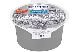 Kraft Philadelphia Light Cream Cheese - Cup, 1 Ounce -- 100 per case.