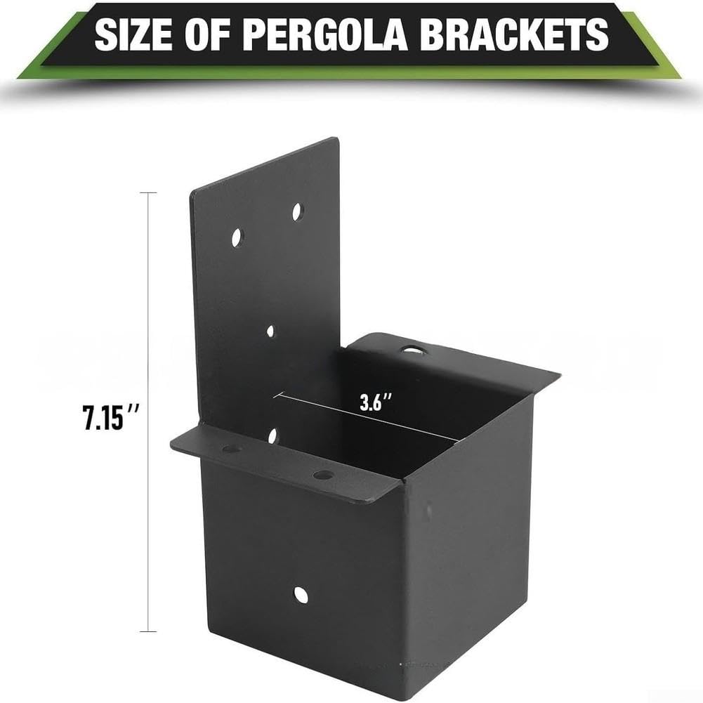 Verzinkter Pergola Wandhalter für Pfosten Montage(4 Pieces)