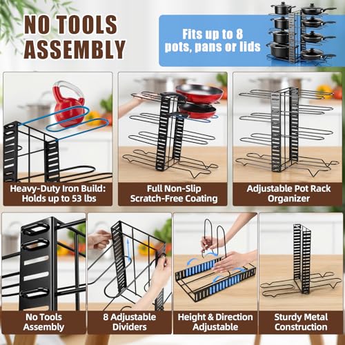 2-Pack-Pot-Pans-Organizer-Kit-for-Cabinet-8-Tier-Adjustable-Pot-Pans-Organizer-Rack-Expandable-Cutting-Board-Storage-Rack-Baking-Tray-Cookie-Sheet-Holder-with-14-Adjustable-Divider-Kitchen