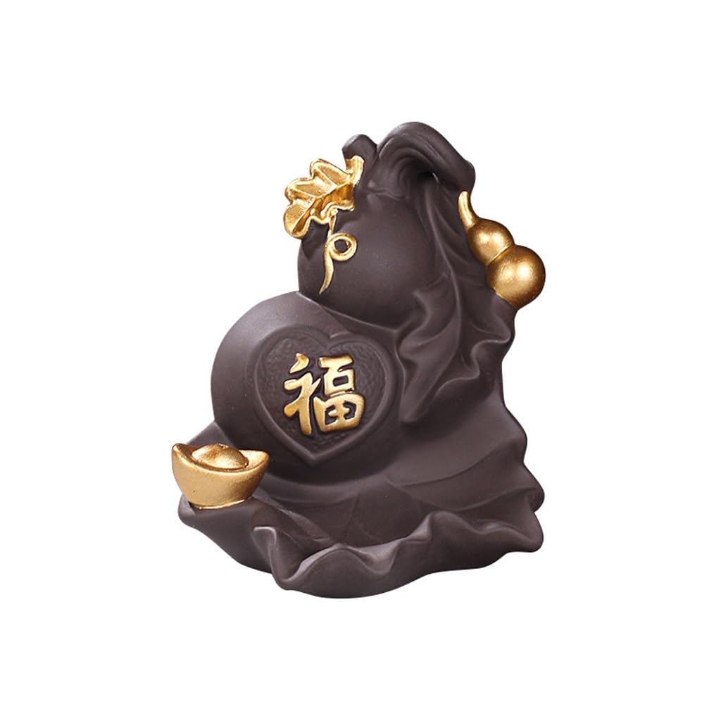 Incense Holder Base Gourd Incense Burner Ceramic Waterfall Home Decor Backflow Censer Office Yoga Tea Room Zen Desktop Decoration