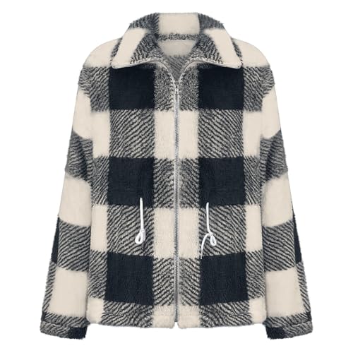 Chaqueta de algodón para mujer, gabardina a cuadros, chaquetas de primavera para mujer, chaquetas de forro polar, abrigo negro, abrigo cálido para mujer, abrigo de invierno para mujer, abrigos para