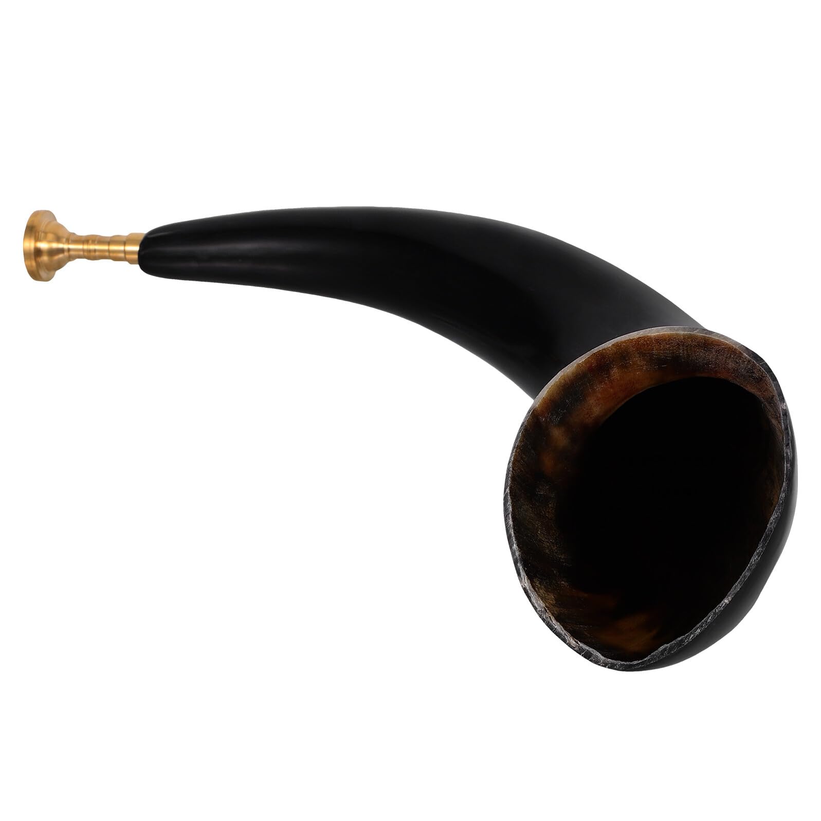 Handgefertigtes Wikinger Cosplay Horn aus Natürlichem Rinderhorn und Metall mit Kraftvollem Klang für Dekoration und Aufführungen im Rustikalen Cowboy Stil