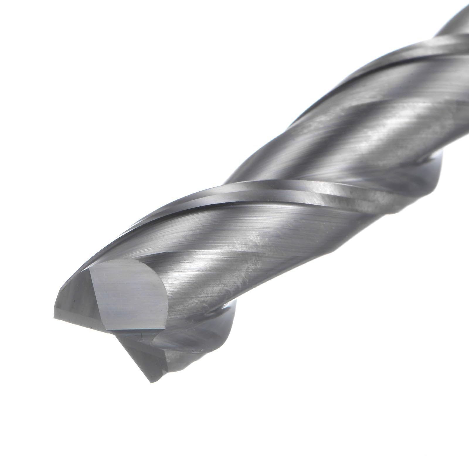 QUARKZMAN VHM Eckfräser, 7/16" Durchmesser, unbeschichtet, 2 Schneiden Fräser, für Aluminium, Kupfer, Nichteisenmetalle, 7/16" Schaft, 2-11/32" Schneidlänge, 6" Extra lang