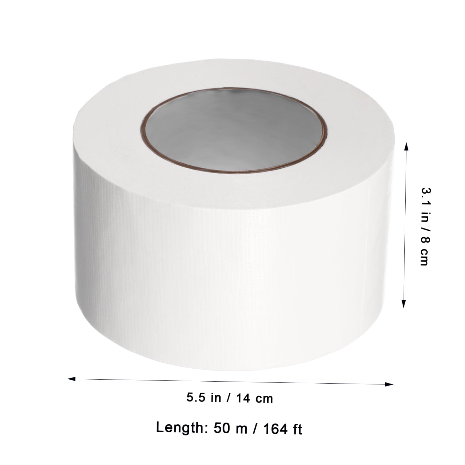 Ruban Adhésif Toilé Blanc 80mm 50m, Polyéthylène Fibre Synthétique