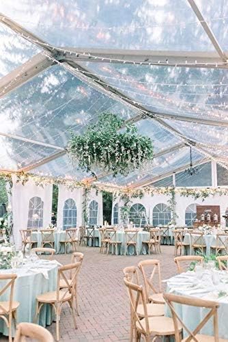 Covers & all Clear Tarps Made of Waterproof & Tear Resistant Vinyl Coated PVC Material, 18 oz, 560 GSM 20 mil Tarpaulin (7' H x 20' W Feet)