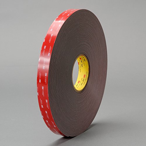 Image of 3M 30563-case 3M Tape, 1 /2 in x 36 yd 62.0 mil, 4 Per Case, 4979F, Foam, Black (Pack of 4)